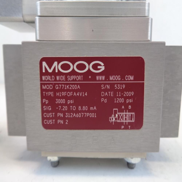 Moog G771K201 Electro-hydraulic servo va